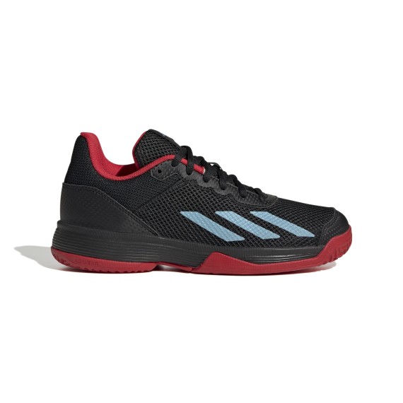 Adidas Courtflash K black blue schwarz