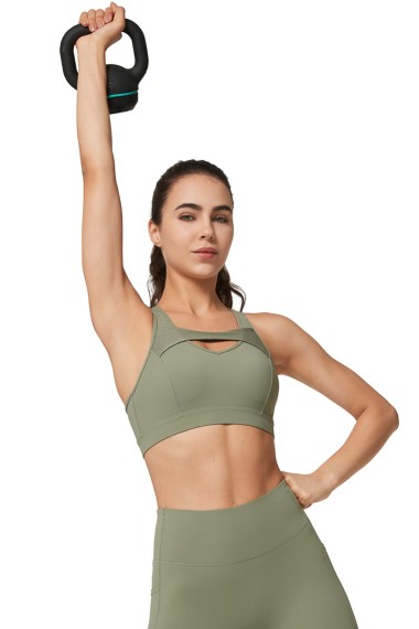 Yvette Sports BRA WELL Leni HS oliv 56K Olive