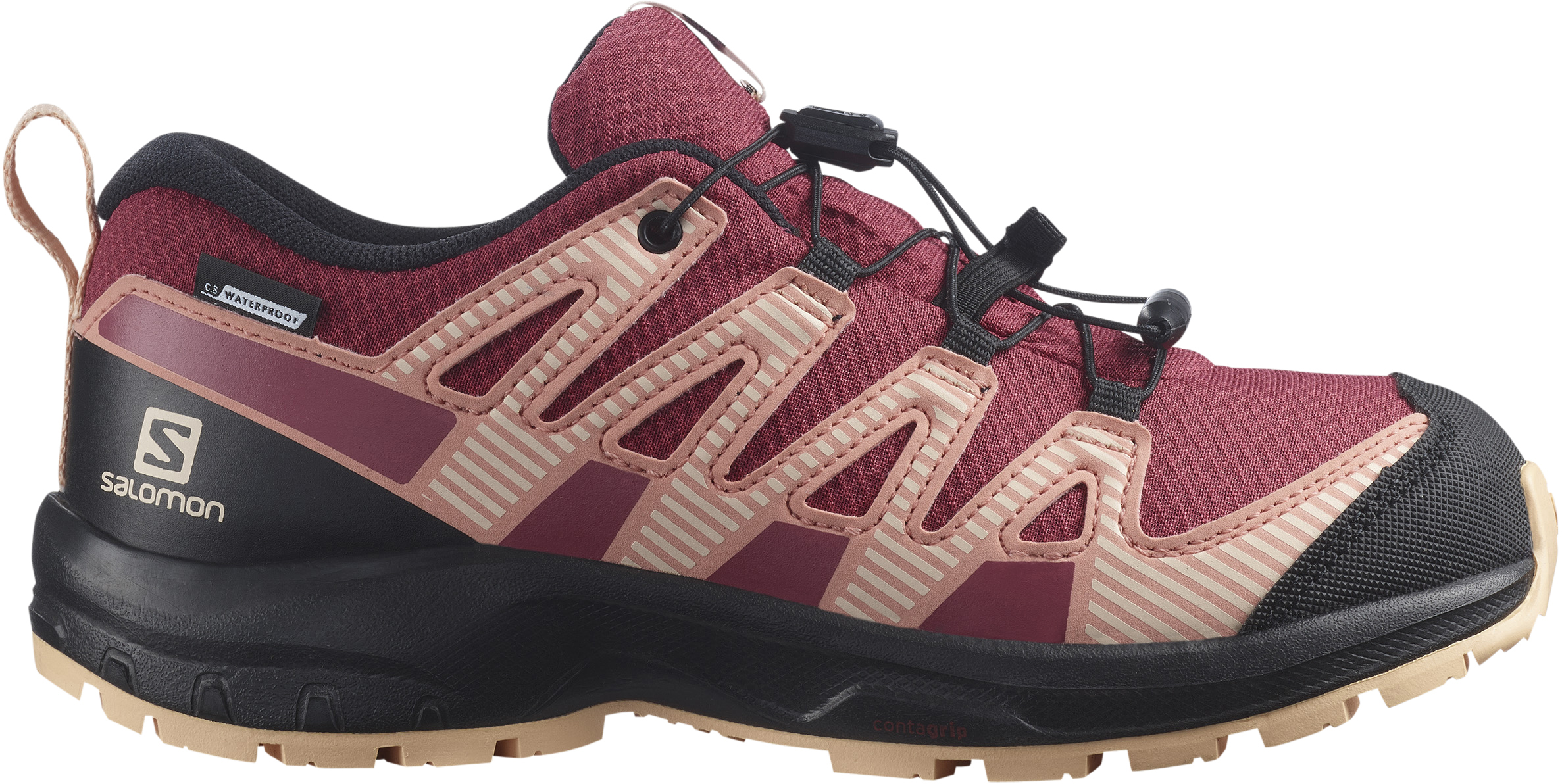 Salomon XA PRO V8 CSWP J Earth Black Earth Red Black Almond Cream online kaufen